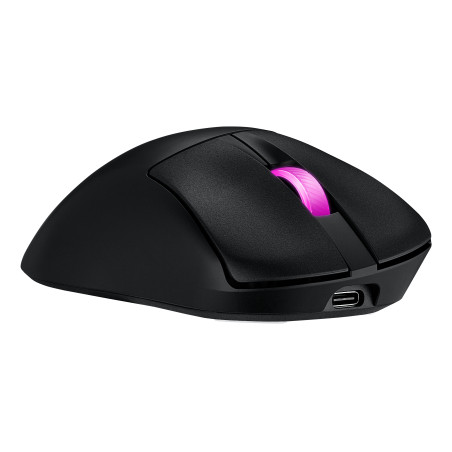 ASUS 90MP04A0-BMUA00 ROG Keris II Origin BLK, mano derecha, Óptico, RF Wireless + Bluetooth + USB Type-A, 42000 DPI, Negro