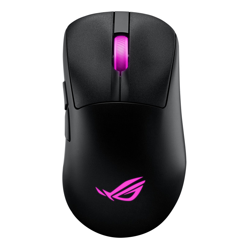 ASUS 90MP04A0-BMUA00 ROG Keris II Origin BLK, mano derecha, Óptico, RF Wireless + Bluetooth + USB Type-A, 42000 DPI, Negro