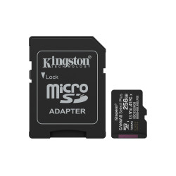 Kingston Technology SDCS3/256GB 256GB microSDXC Canvas Select Plus Gen3 150MB/s A1 (Incluye adaptador de SD), 256 GB,