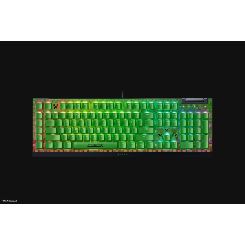 Razer RZ03-04704100-R3M1 BlackWidow V4 X, Alámbrico, USB, Interruptor mecánico, QWERTY, LED RGB, Verde