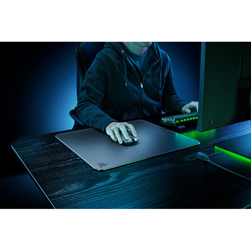Razer RZ02-04890100-R3M1 Atlas, Negro, Monocromo, Caucho, Base antiderrapante, Alfombrilla de ratón para juegos