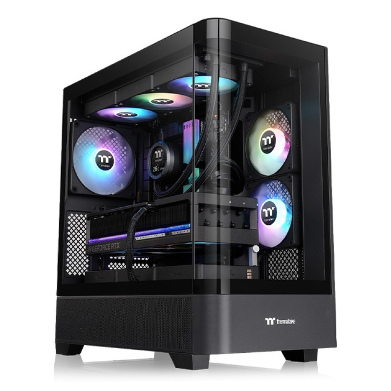 Thermaltake CA-11G-00M1WN-00 View 290 TG ARGB, Midi Tower, PC, Negro, ATX, micro ATX, Mini-ITX, SPCC, Vidrio templado, 18 cm
