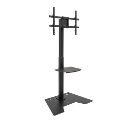 TooQ FS2284M-B Soporte Elevador Multiusos para Monitor/Portátil, Negro, 200 x 200 mm, 600 x 400 mm, -35 - 35°, 90°, Acero,