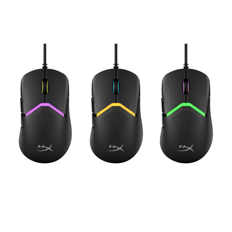 HyperX A2PB3AA Pulsefire Fuse: ratón gaming inalámbrico (negro), Ambidextro, Óptico, USB tipo A, 3200 DPI, Negro