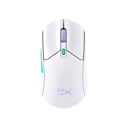HyperX 8R2E7AA Pulsefire Haste 2 Core inalámbricos: ratón gaming (blanco/verde/púrpura), Ambidextro, USB tipo A, 3600 DPI,