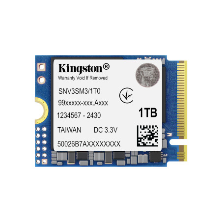 Kingston Technology SNV3SM3/1T0 1000G NV3 M.2 2230 NVMe SSD, 1 TB, M.2, 6000 MB/s