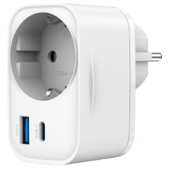 Gembird TA-ACPDQC20-01-W TA-ACPDQC20-01-W, Interior, Corriente alterna, 230 V, Blanco