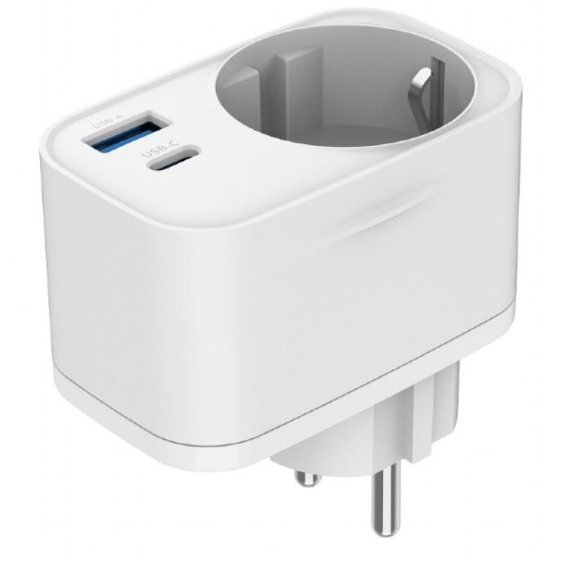 Gembird TA-ACPDQC20-01-W TA-ACPDQC20-01-W, Interior, Corriente alterna, 230 V, Blanco