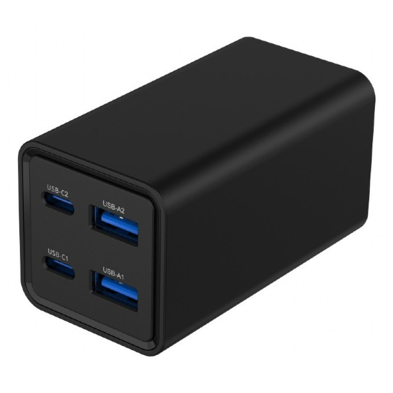 Gembird TA-UC-2A2C-PD65-01-BK TA-UC-2A2C-PD65-01-BK, Interior, Corriente alterna, 20 V, 1,5 m, Negro