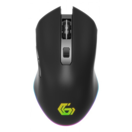 Gembird MUSGW-6BL-02 GMB Gaming MUSGW-6BL-02, mano derecha, Óptico, RF inalámbrico, 3200 DPI, Negro