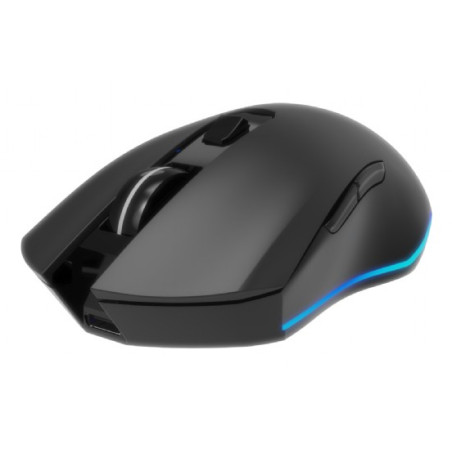 Gembird MUSGW-6BL-02 GMB Gaming MUSGW-6BL-02, mano derecha, Óptico, RF inalámbrico, 3200 DPI, Negro