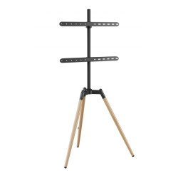 Gembird TVS-65S-01 TVS-65S-01, 165,1 cm (65"), 100 x 100 mm, 600 x 400 mm, -70 - 70°, Haya, Plástico, Acero, Negro, Madera