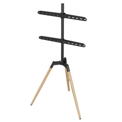 Gembird TVS-65S-01 TVS-65S-01, 165,1 cm (65"), 100 x 100 mm, 600 x 400 mm, -70 - 70°, Haya, Plástico, Acero, Negro, Madera 2