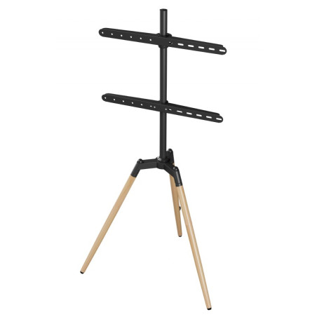 Gembird TVS-65S-01 TVS-65S-01, 165,1 cm (65"), 100 x 100 mm, 600 x 400 mm, -70 - 70°, Haya, Plástico, Acero, Negro, Madera