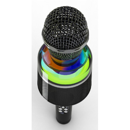 Gembird MICBT-01-BK GMB Audio MICBT-01-BK, Micrófono para karaoke, 150 - 18000 Hz, 80 dB, Inalámbrico, Bluetooth, 10 m