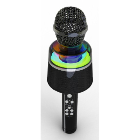 Gembird MICBT-01-BK GMB Audio MICBT-01-BK, Micrófono para karaoke, 150 - 18000 Hz, 80 dB, Inalámbrico, Bluetooth, 10 m
