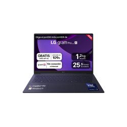 LG 16Z90TS-G.AU99B Gram Pro 16Z90TS-G.AU99B, Intel Core Ultra 9, 3,3 GHz, 40,6 cm (16"), 2560 x 1600 Pixeles, 32 GB, 1 TB