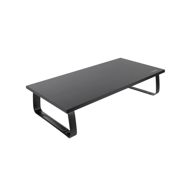 TooQ TQMR111 Soporte Elevador Multiusos para Monitor/Portátil, Negro, Soporte para ordenador portátil, Negro, MDF, Acero, 20