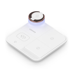 AISENS ASCH-15W4WC061-W Cargador Inalambrico USB-C 4 en 1 De 15W Para Movil, Apple Watch, Auriculares Con Estuche De Carga,