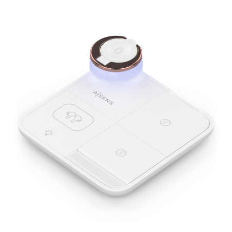 AISENS ASCH-15W4WC061-W Cargador Inalambrico USB-C 4 en 1 De 15W Para Movil, Apple Watch, Auriculares Con Estuche De Carga,