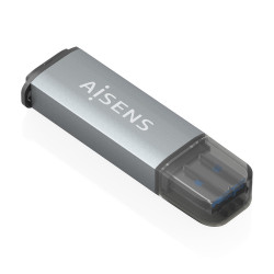 AISENS ASCR-2A09-GR Lector De Tarjetas SD, Micro SD, MMC, Rs-MMC, MMC Micro, USB-A, Gris, MMC, MMCmicro, MicroSD (TransFlash), 2