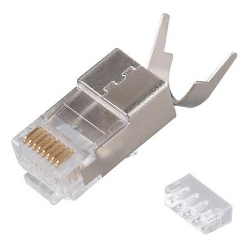 Equip 121148 121148, RJ45, Plata, Macho, Derecho, Cat8.1, Oro