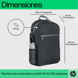 HP 9W0Z7AA Mochila para ordenador portátil de 15,6 pulgadas, Mochila, 39,6 cm (15.6"), 370 g 2