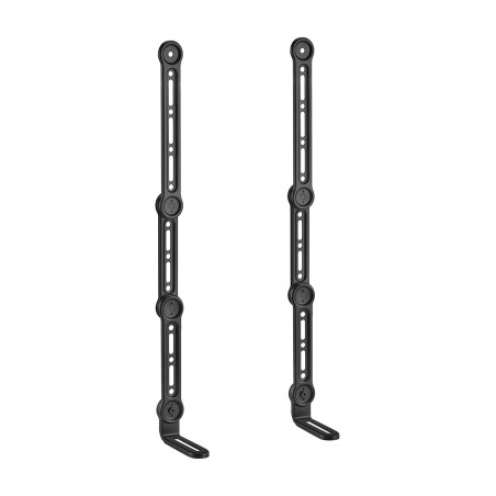 AISENS SPK04U-377 Soporte Universal Para Barra de Sonido, Negro, Montaje en pared, Acero, Negro, 15 kg, 138 mm, 663 mm