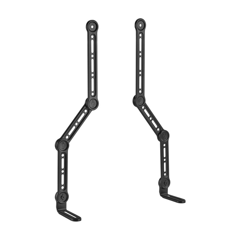 AISENS SPK04U-377 Soporte Universal Para Barra de Sonido, Negro, Montaje en pared, Acero, Negro, 15 kg, 138 mm, 663 mm