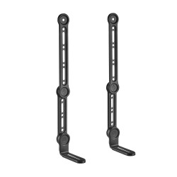 AISENS SPK03U-375 Soporte Universal Para Barra de Sonido, Negro, Montaje en pared, Acero, Negro, 15 kg, 130 mm, 493 mm