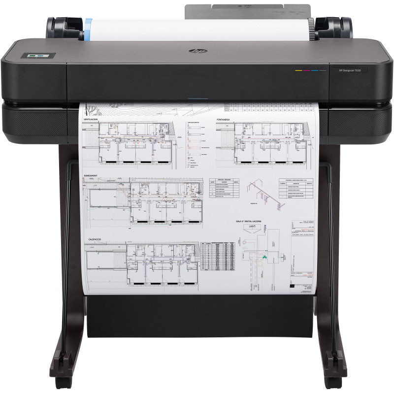 HP 5HB09D#B19 Designjet Impresora T630 de 24 pulgadas; edición 2025, Inyección de tinta térmica, 2400 x 1200 DPI, HP-GL/2,