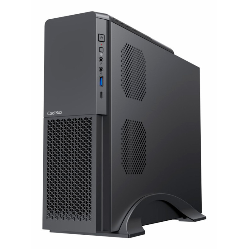 CoolBox COO-PCT313-1 CAJA MATX SLIM T313 USB-C 3.2 GEN1 FTE. BASIC 500GR-S SFX 500W, Micro Torre, PC, Negro, micro ATX, Hogar /