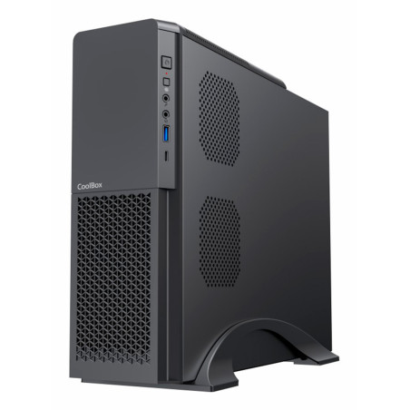 CoolBox COO-PCT313-1 CAJA MATX SLIM T313 USB-C 3.2 GEN1 FTE. BASIC 500GR-S SFX 500W, Micro Torre, PC, Negro, micro ATX, Hogar /