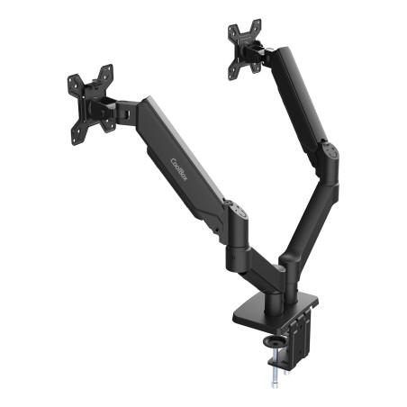 CoolBox COO-SOP-M02D Soporte de brazos neumáticos para dos monitores M02D, Abrazadera, 16 kg, 81,3 cm (32"), 100 x 100 mm,