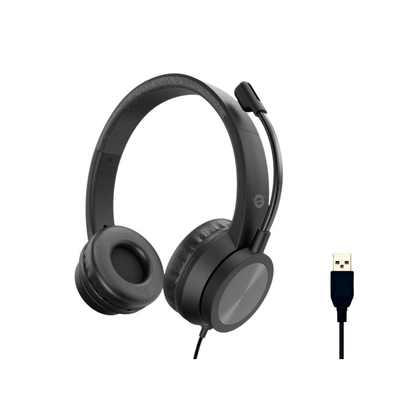 Conceptronic POLONA05B POLONA05B, Alámbrico, 20 - 22000 Hz, Business/Everyday, 164 g, Auriculares, Negro