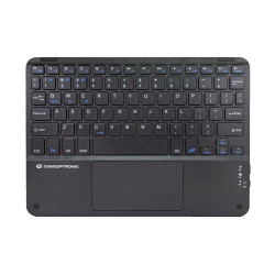 Conceptronic TOBIN01BUS TOBIN01BUS, Tenkeyless (sin zona numérica) (80 - 87%), Inalámbrico, Bluetooth, QWERTY, Negro