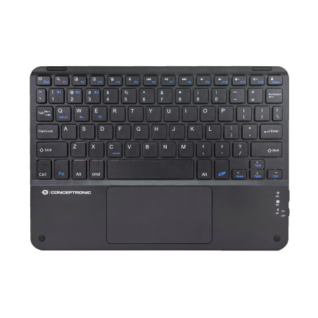 Conceptronic TOBIN01BUS TOBIN01BUS, Tenkeyless (sin zona numérica) (80 - 87%), Inalámbrico, Bluetooth, QWERTY, Negro