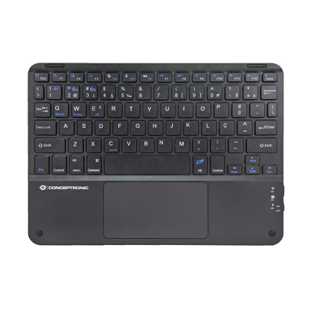 Conceptronic TOBIN01BPT TOBIN01BPT, Tenkeyless (sin zona numérica) (80 - 87%), Inalámbrico, Bluetooth, QWERTY, Negro