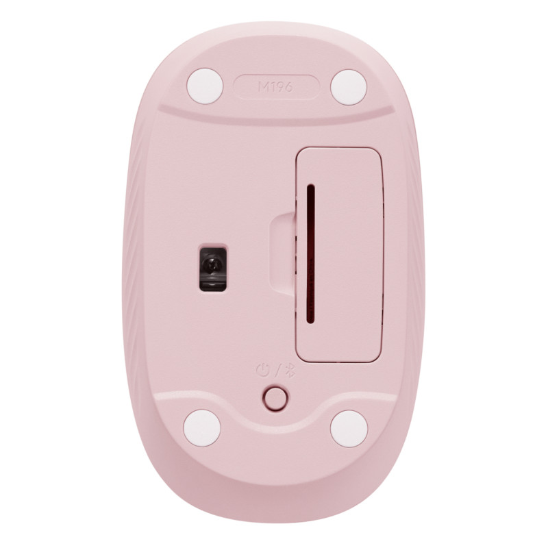 Logitech 910-007461 M196, Ambidextro, IR LED, Bluetooth, 1000 DPI, Rosa