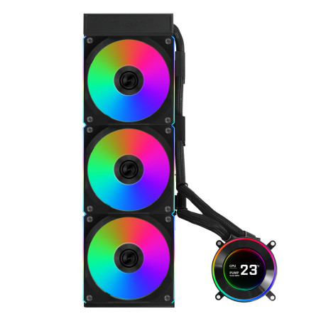 Lian Li GHS2LCD36RB GA II Hydroshift II LCD-C 360CL, Sistema de refrigeración líquida todo en uno, 12 cm, Negro