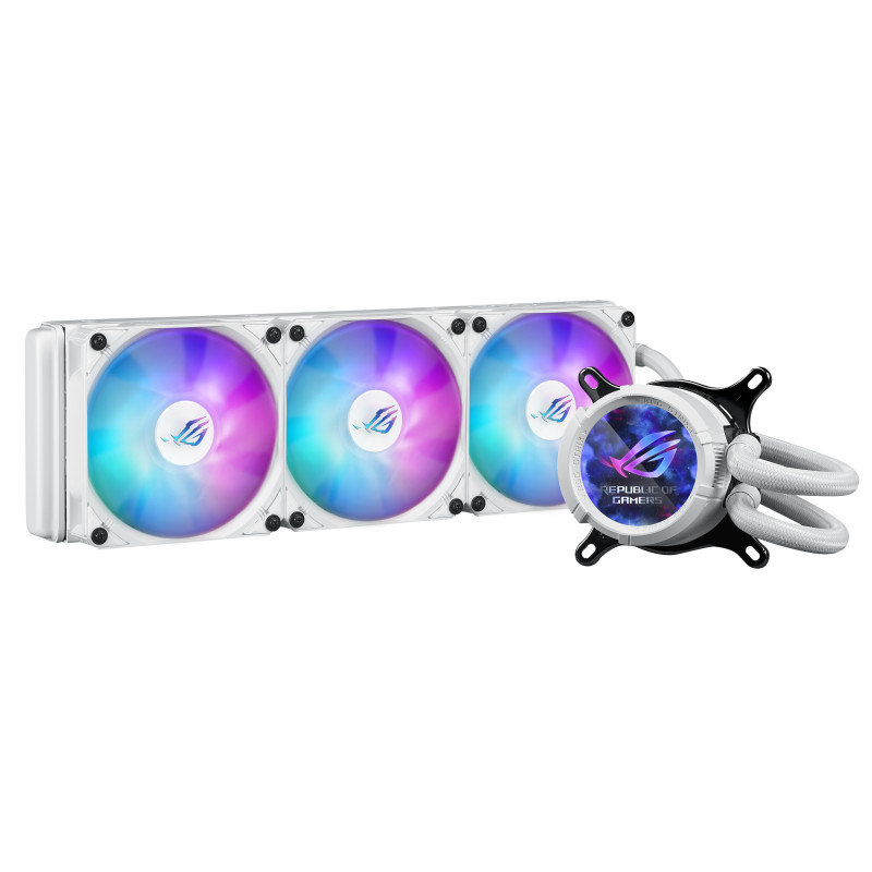 ASUS 90RC00W2-M0UAY0 ROG Strix LC III 360 ARGB White Edition, Sistema de refrigeración líquida todo en uno, 12 cm, Blanco