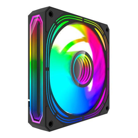 CoolBox COO-VAU-ARX4 GAMING KIT VENTILADORES INFINITYPRO 120 ARGB 4PACK, Ventilador, 12 cm, Negro