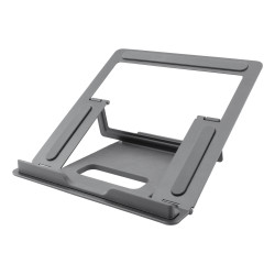 CoolBox COO-ATRIL-02 SOPORTE PORTATILES 17" REGULABLE ALUMINIO, Soporte para ordenador portátil, Gris, Metal, Silicona, 43,2