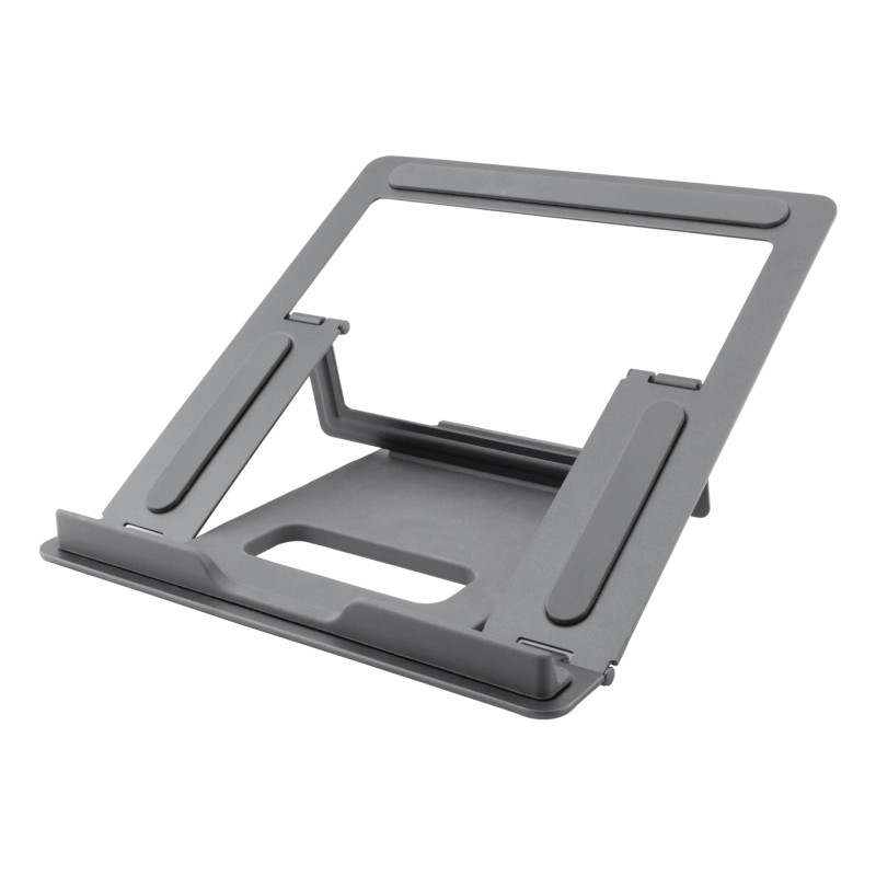 CoolBox COO-ATRIL-02 SOPORTE PORTATILES 17" REGULABLE ALUMINIO, Soporte para ordenador portátil, Gris, Metal, Silicona, 43,2