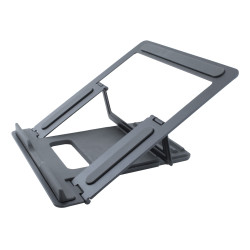 CoolBox COO-ATRIL-02 SOPORTE PORTATILES 17" REGULABLE ALUMINIO, Soporte para ordenador portátil, Gris, Metal, Silicona, 43,2 2