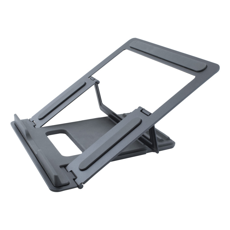 CoolBox COO-ATRIL-02 SOPORTE PORTATILES 17" REGULABLE ALUMINIO, Soporte para ordenador portátil, Gris, Metal, Silicona, 43,2