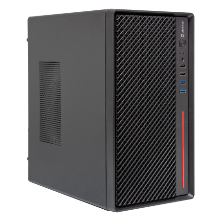 UNYKAch UK52121 Caja Micro ATX NUMEN 300 PRO, Micro Torre, PC, Negro, Rojo, ITX, micro ATX, Acrilonitrilo butadieno estireno