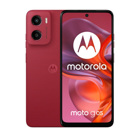Motorola PB6L0011IT moto g05, 16,9 cm (6.67"), 4 GB, 256 GB, 50 MP, Android 15, Rojo