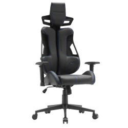 Mars Gaming MGCELITEBBL MGC-ELITE, Silla Gaming Ergonómica, Respaldo Flexible Adaptativo, Reposabrazos Ajustables 2D, Asiento