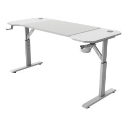 Mars Gaming MGDERGO140W MGD-ERGO140, Mesa Altura Ajustable 3 Posiciones, Superficie Ergonómica, Estructura Metálica, 2